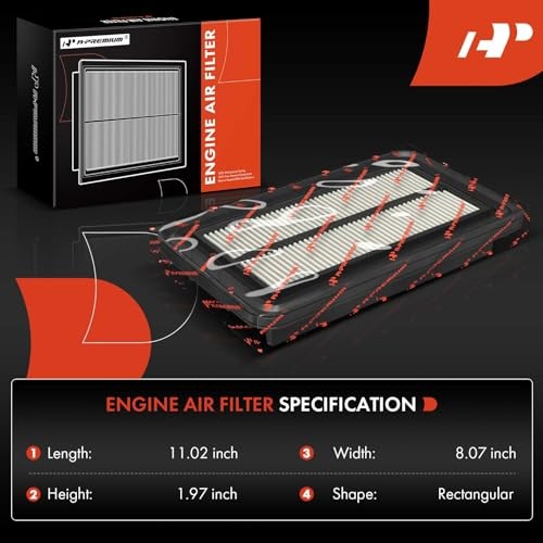 2-PC Engine Air Filter Compatible with Acura RLX 2014-2020, Replace#