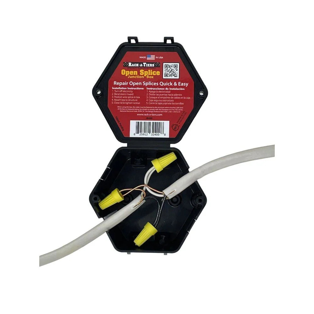 Rack-A-Tiers 4 In Open Splice Junction Box 25Pc