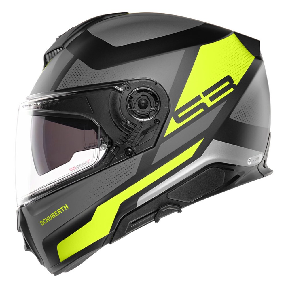 SCHUBERTH S3 DAYTONA FULL FACE HELMET BLACK GREY YELLOW