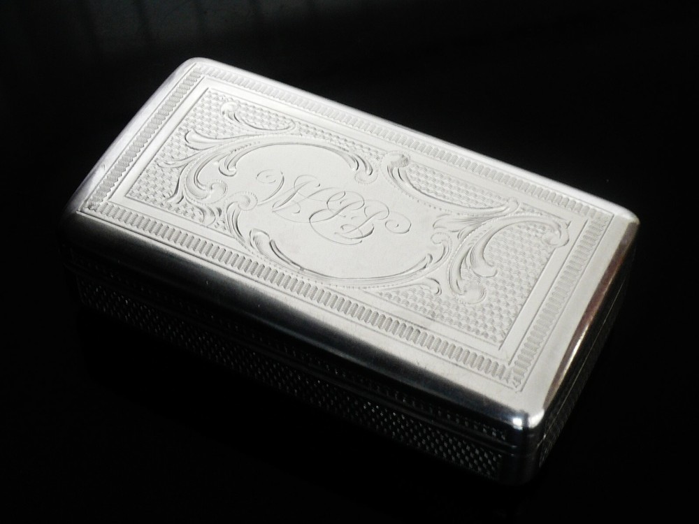 Antique Continental Silver Snuff Box c.1900