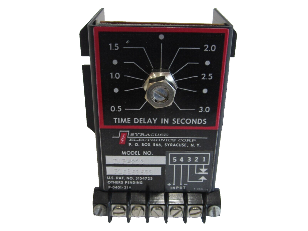NEW SYRACUSE ELECTRONICS DAR-233 TIME DELAY RELAY DAR233