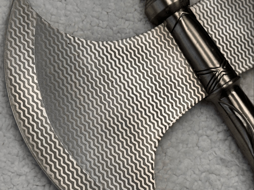 Double Blade Medieval Fantasy Fighting Axe