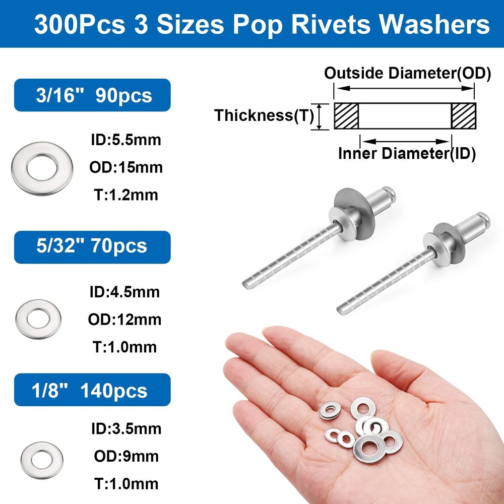 Stainless Steel Pop Rivets Assortment