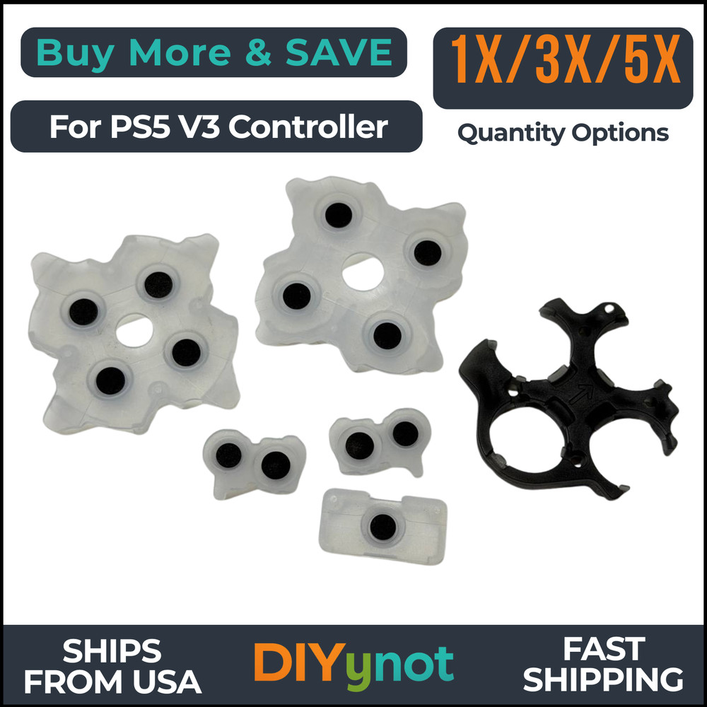 Conductive Rubber Silicone Button Pad Set for PS5 Controller BDM-030