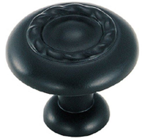 1-1/4" Rope Twist Knob Flat Black
