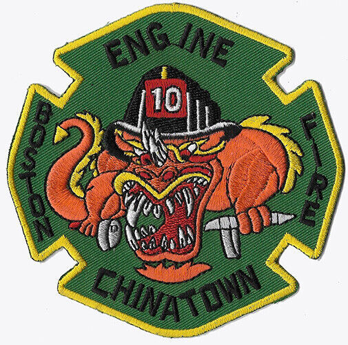 Boston Engine 10 Chinatown Dragon Design NEW Fire Patch