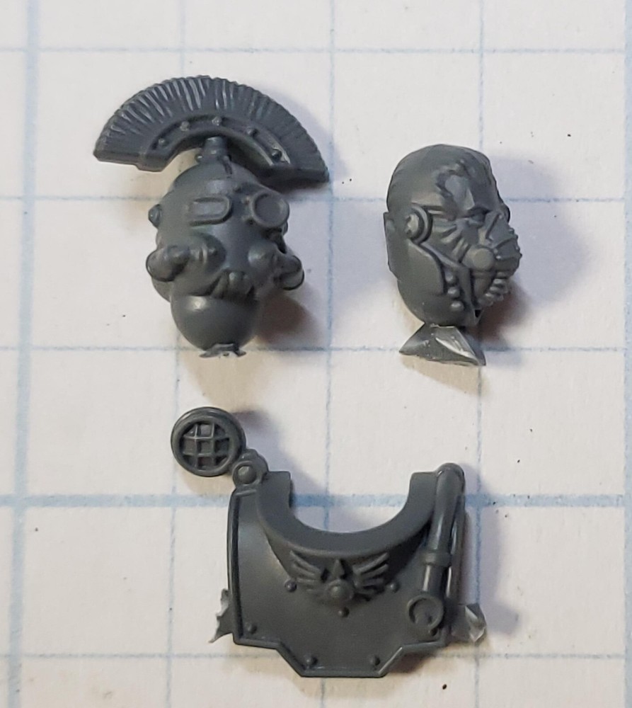 30k Solar Auxilia Tactical Command Section Sergeant Heads Top Brush Bare B
