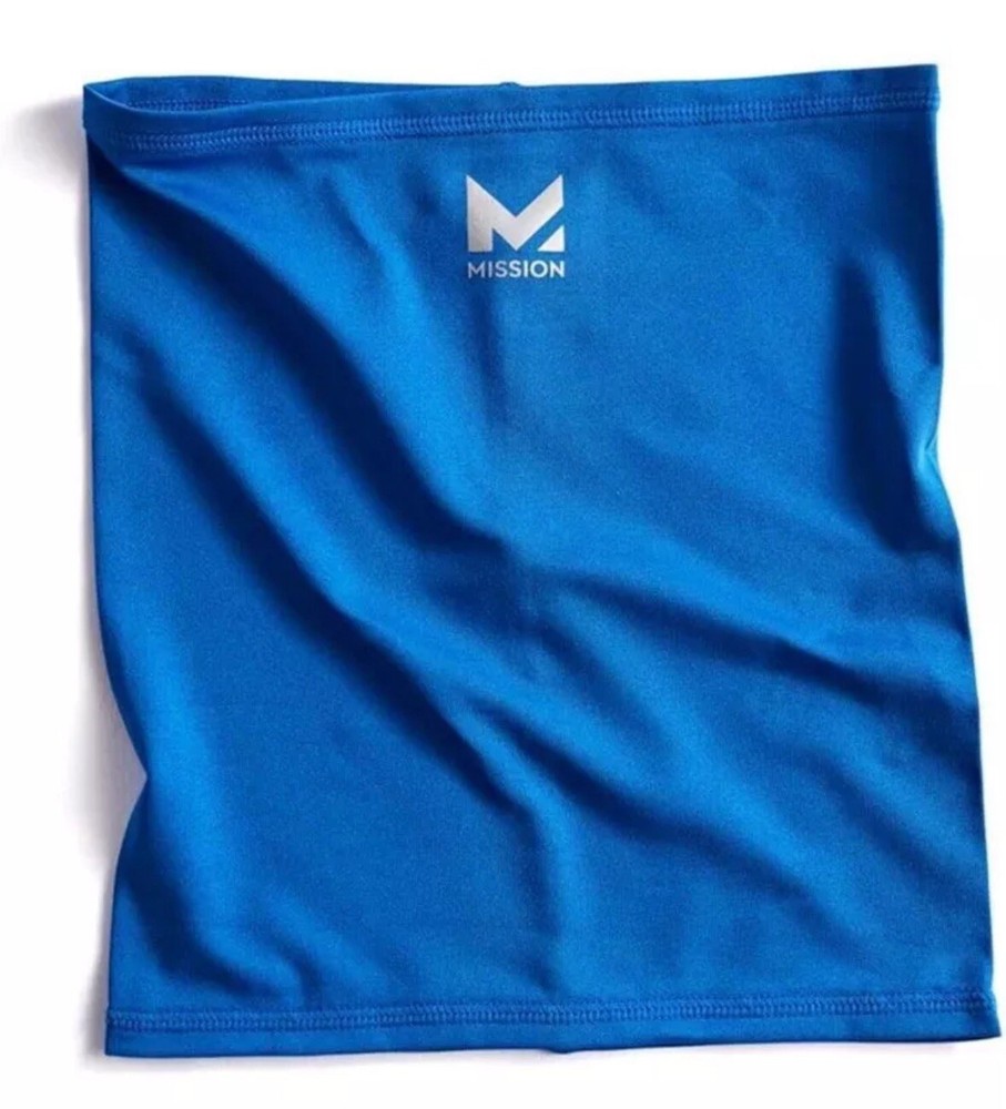 Mission Compact Cooling Neck Gaiter Face Cover - Blue