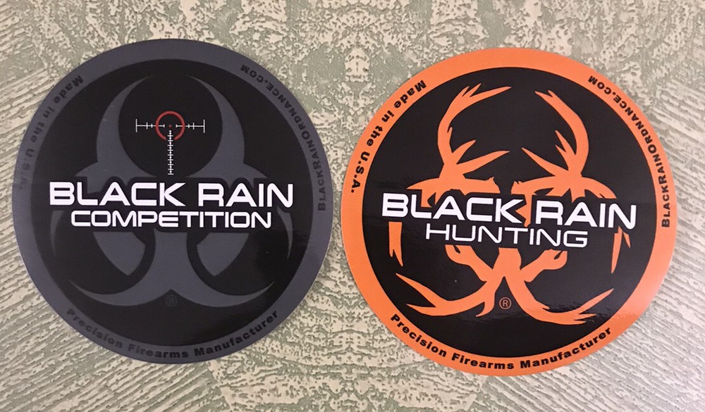 2 Black Rain Ordnance Firearms Co Decals