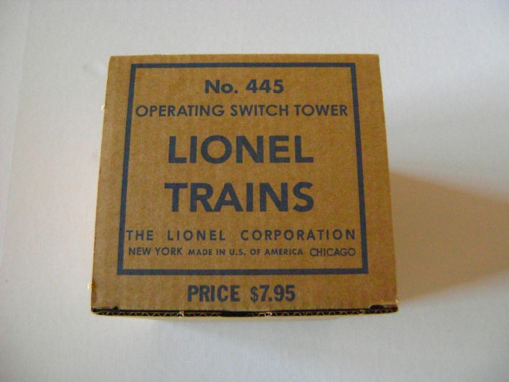 Lionel 445 Operating Switch Tower Box w/two inserts