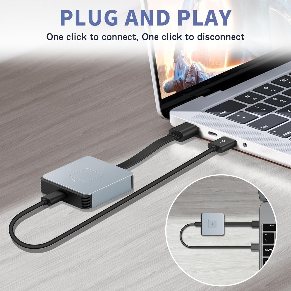 Wireless HDMI Transmitter and Receiver, 4K Decode 1080P Output, 2.4G/5G Plug