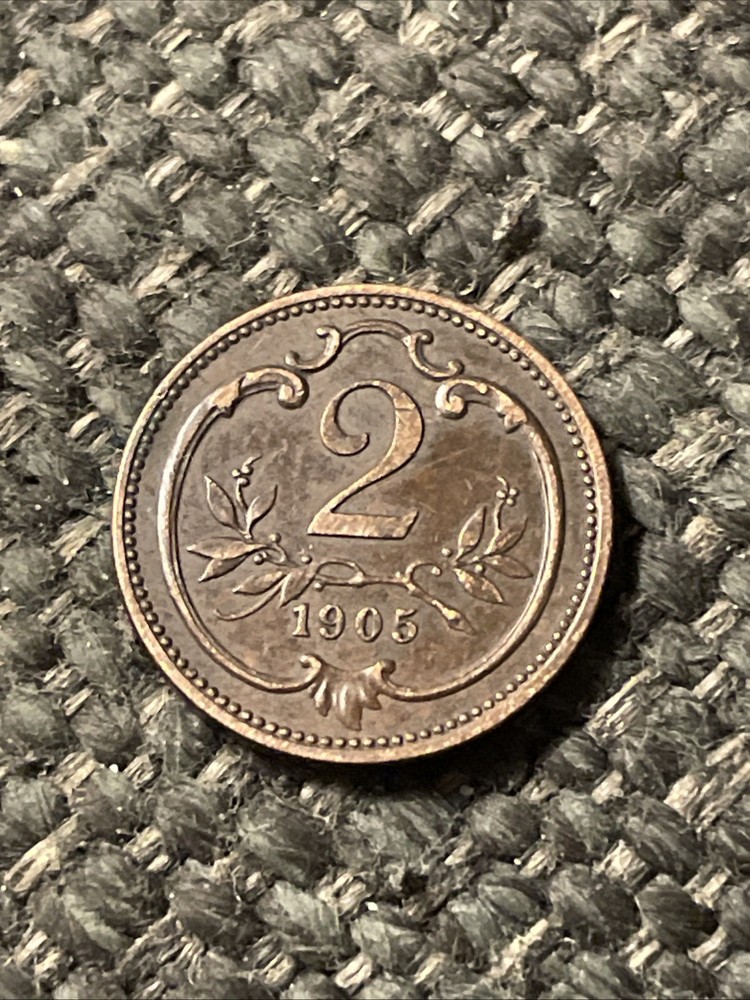 1905 Austria 2 Heller Coin