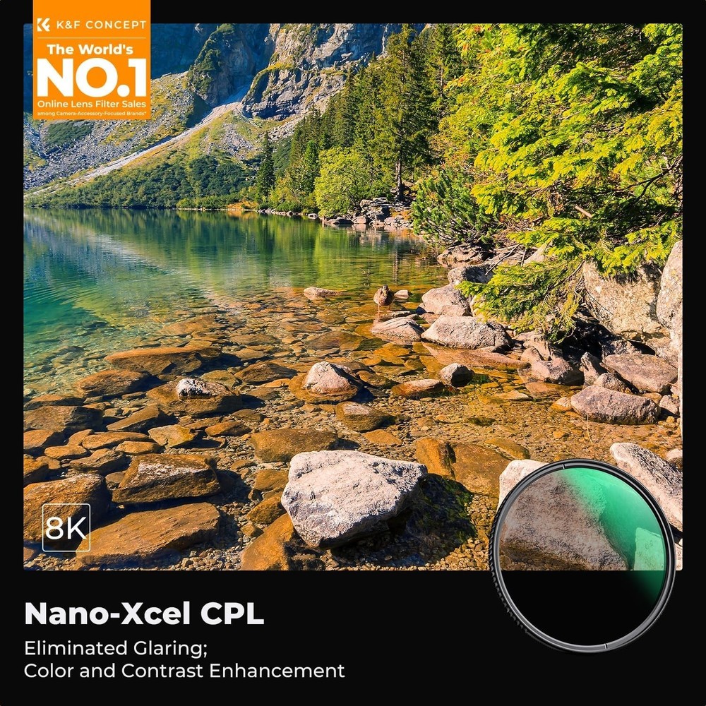 55mm Circular Polarizer Filter - HD 28 Layer Multi-Coated