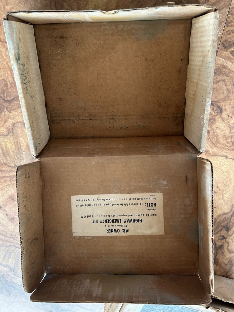 Empty Original GM Highway Emergency Roadside Kit From The 1960s 986792