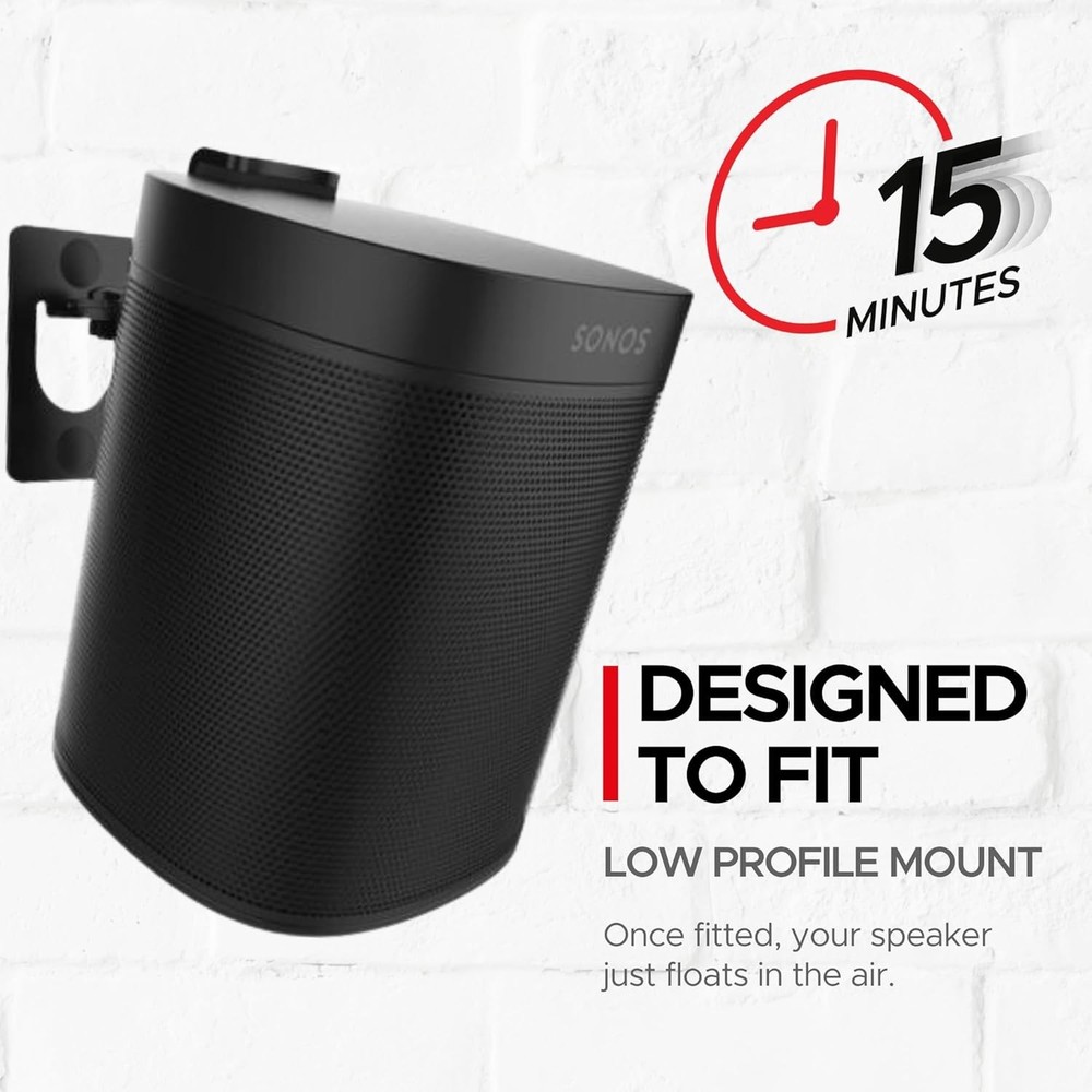 Custom Designed Wall Mount for Sonos Speakers - Easy Installation - Twin Pack