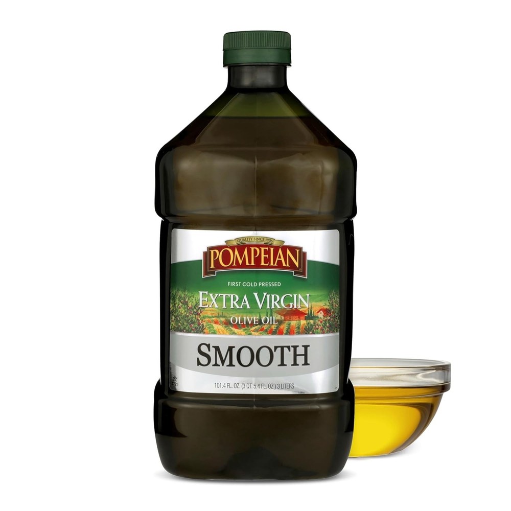 Pure & Smooth Extra Virgin Olive Oil – First Cold Pressed, Polyphenol-Rich, 1...
