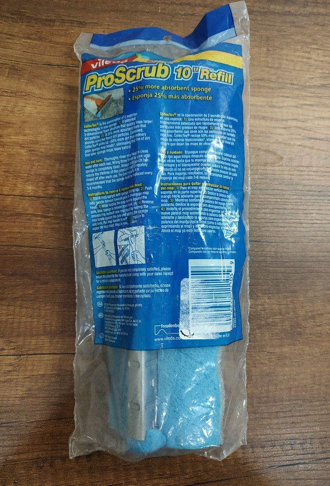 O-Cedar ProScrub Roller Mop Refill Wave Sponge Sealed Discontinued NOS A17