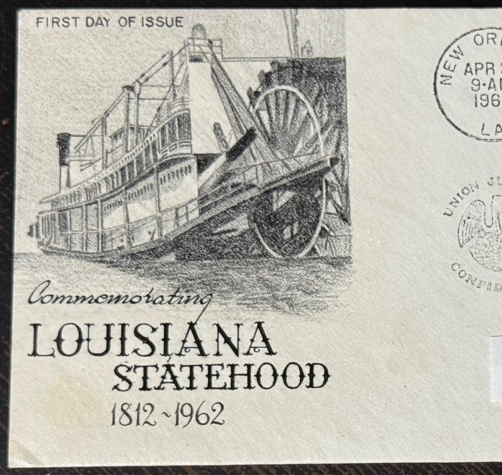 FDC Commemorating : LOUISIANA STATEHOOD - 150 years w/Personalized Cachet