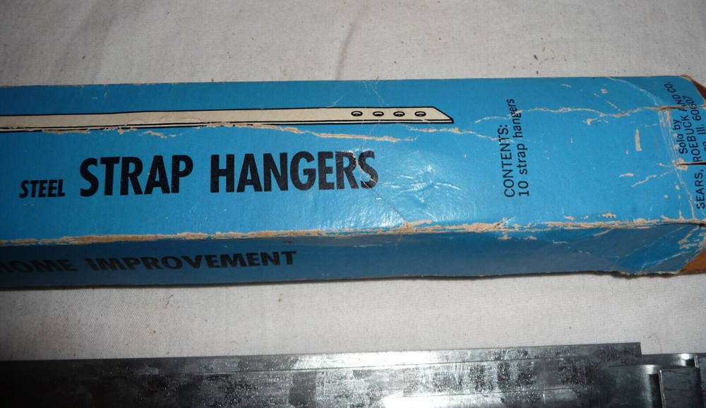 10 Sears Steel 1. 1/2" x 2' Strap Hangers