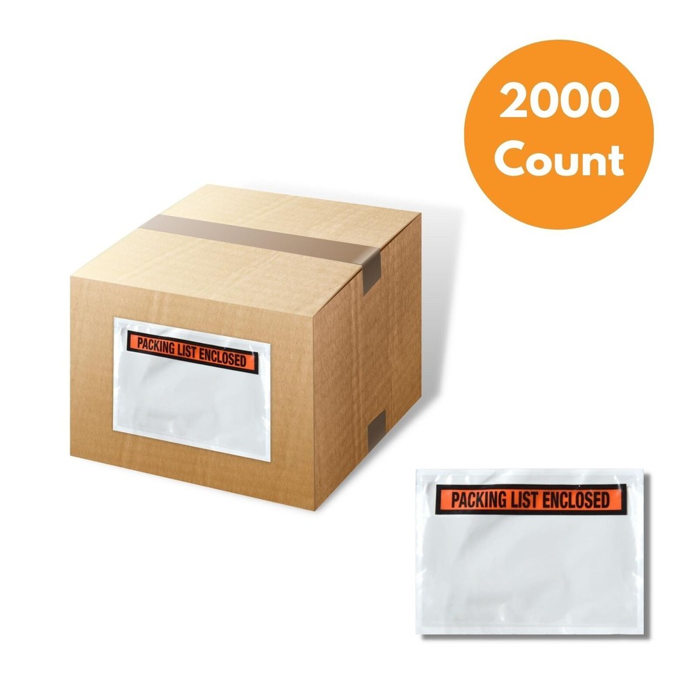 4.5" x 5.5" Packing List Enclosed Envelope Panel Face 2000 Pieces