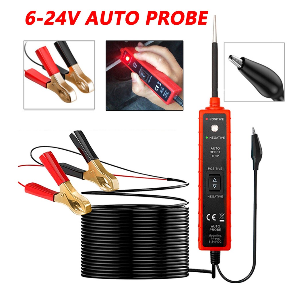 Digital Automotive Power Probe Circuit Electrical Tester Test Lead Device System