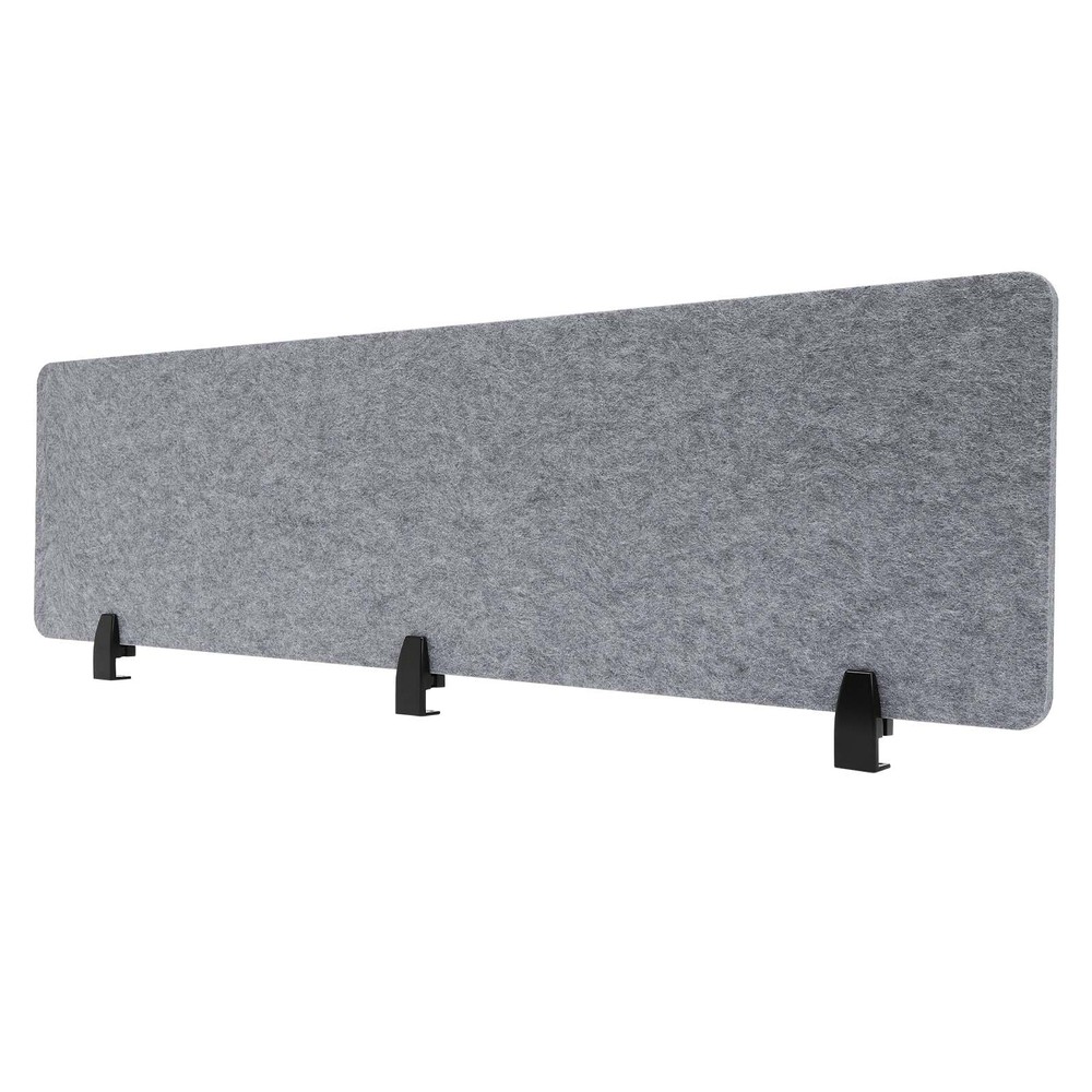 60"x16" Stand Up Clamp-on Desk Divider Mounted Privacy Panel Acoustic Panel