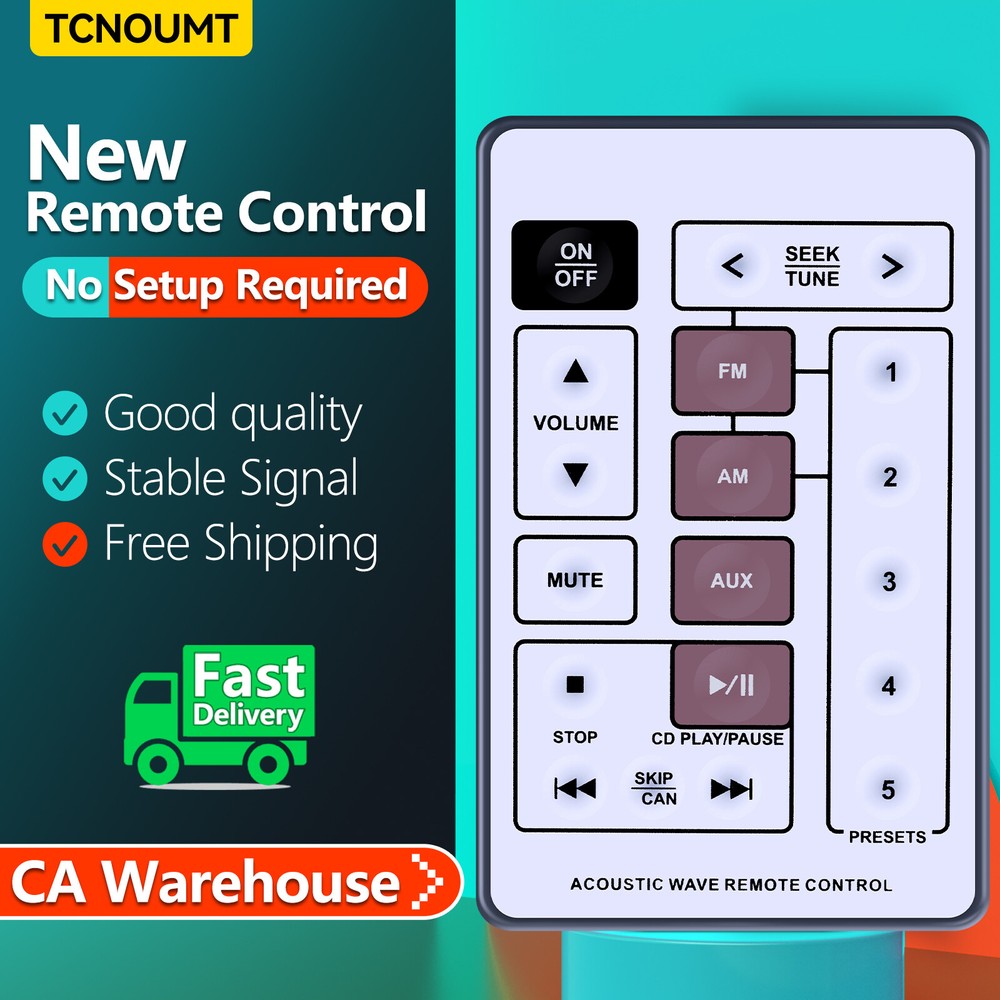 For Bose Acoustic Wave CD Remote Control CD-3000 Music System White