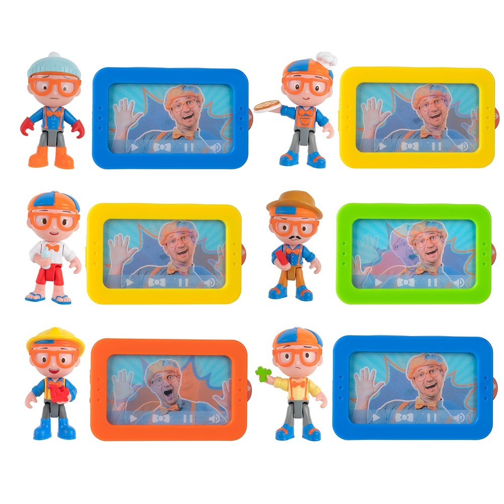 Blippi TV Blinds (Assorted), Includes 6 Random 3-Inch 3 inches, Multicolor