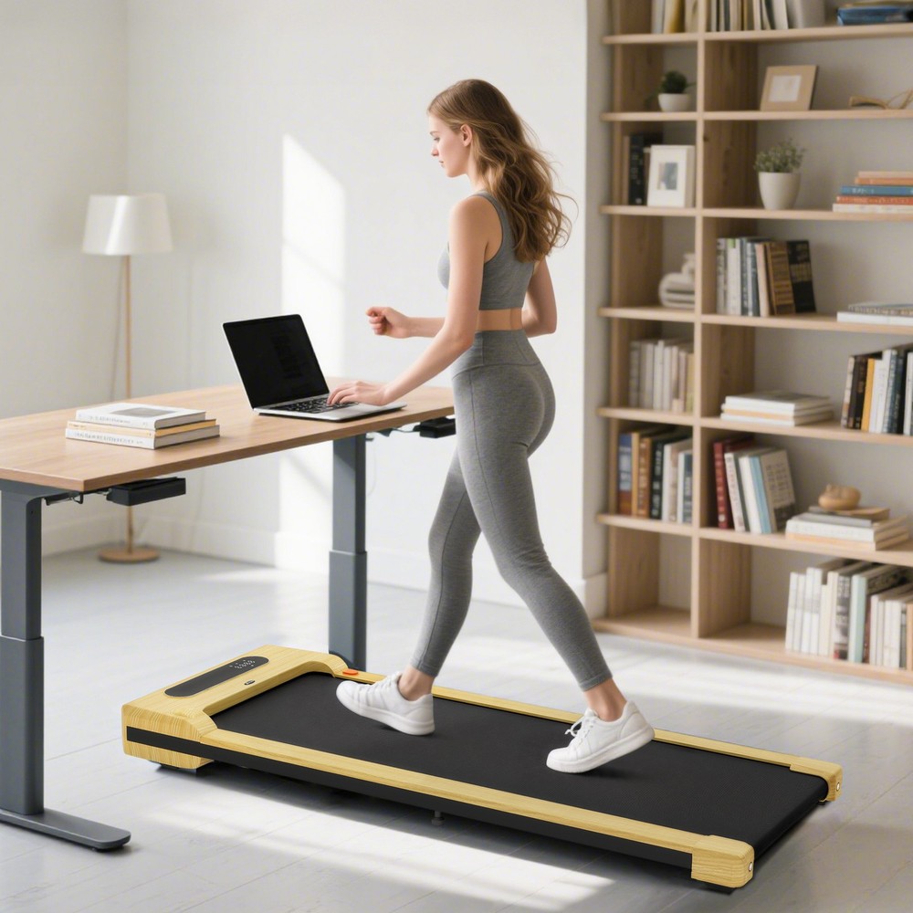 Walking Pad Under Desk Treadmill with Remote Control, Wheels