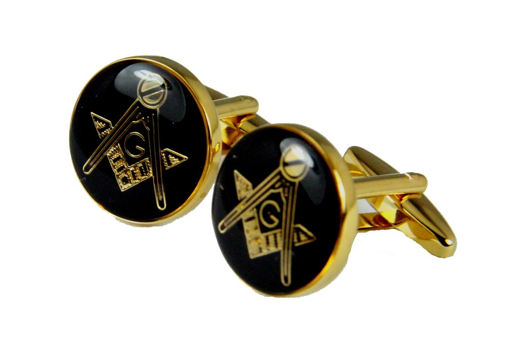 4031805 Freemason Cufflinks Mason Cuff Links Masonic Emblem Square & Compass