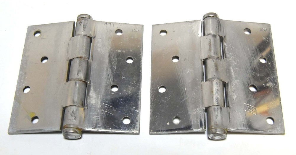 2 METAL HINGES 4 X 4