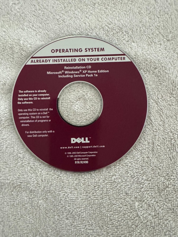 Dell Reinstallation CD Microsoft Windows XP Home Edition SP1a