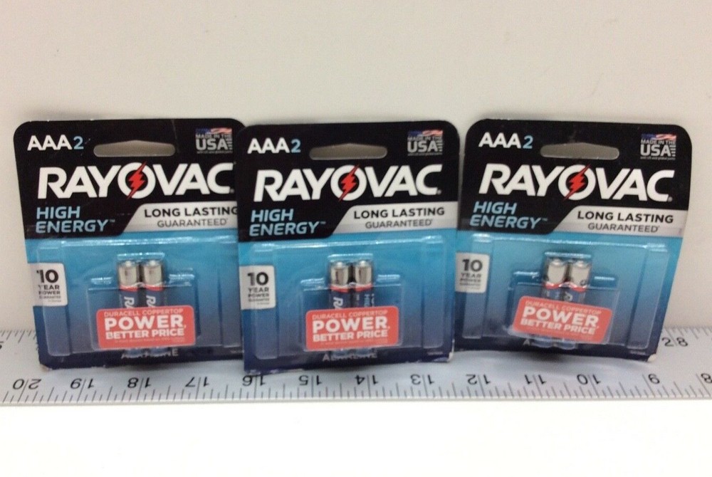 3 - Rayovac AAA High Energy Batteries 2 Pack 824-2K