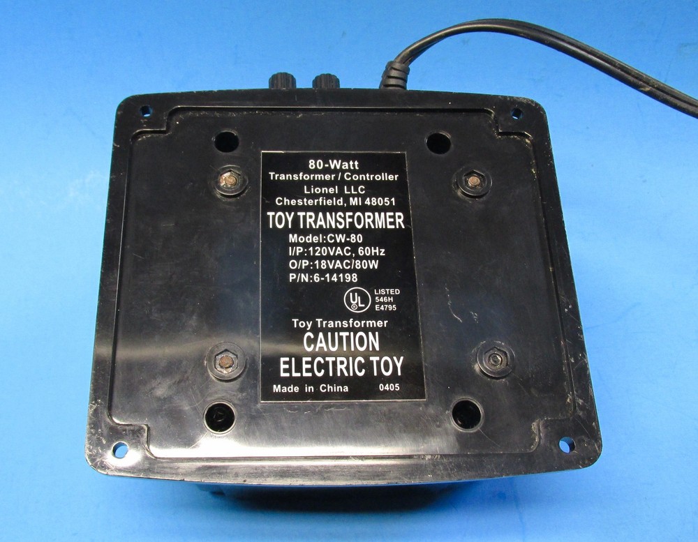 Lionel CW-80 80W Transformer Controller Train Power Supply - Bell & Whistle