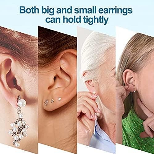 Rubber Earring Backs 100PCS Soft Clear Hypoallergenic Studs Replacement Set