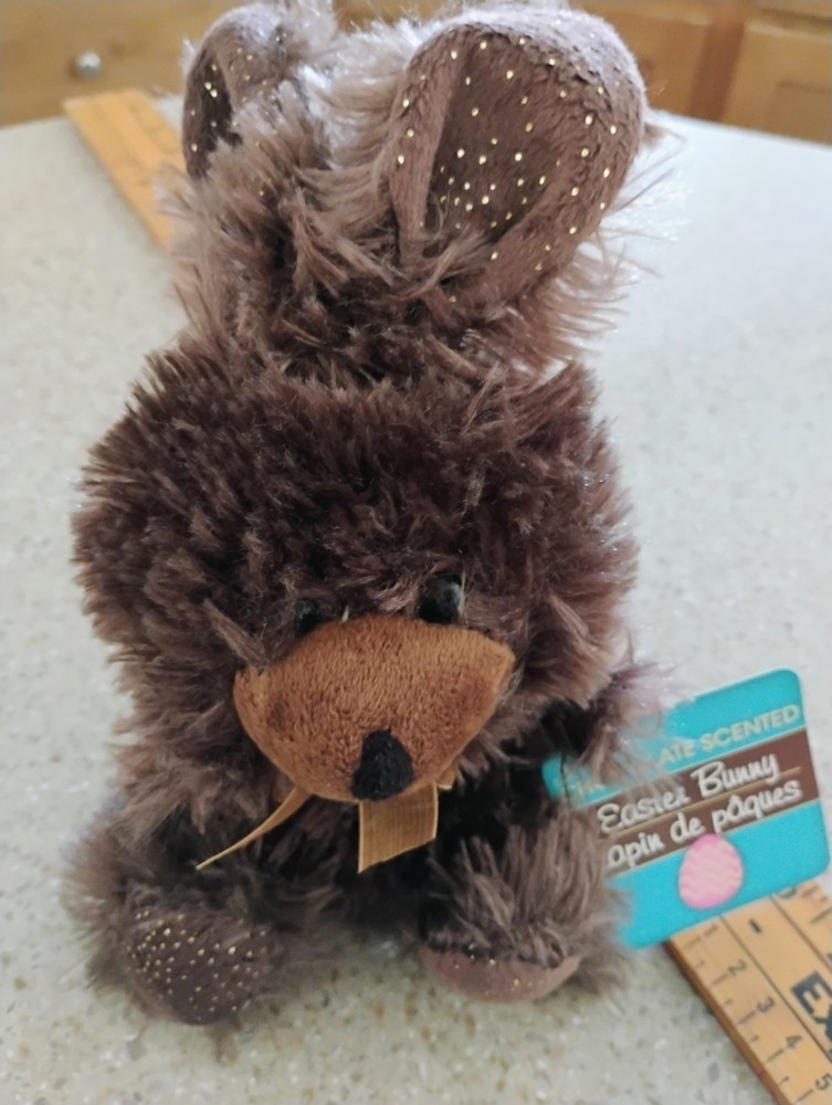 Chocolate Scented 7" Plush Easter Bunny Brown by Greenbrier