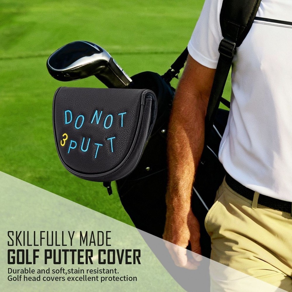 Lab DF3 Golf Putter Cover Black Magnetic Closure Mallet