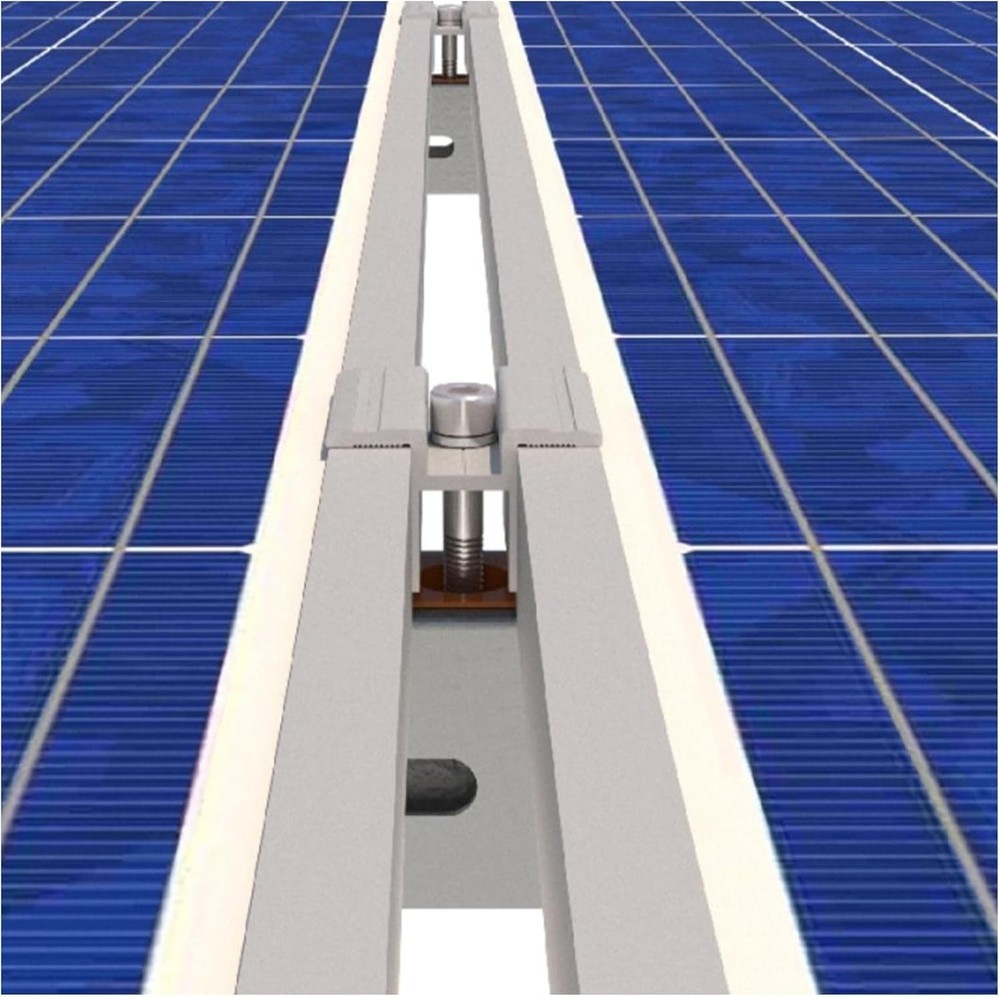 42 Pack Solar Panel Mid Clamps, Clamps Bulk, Silver