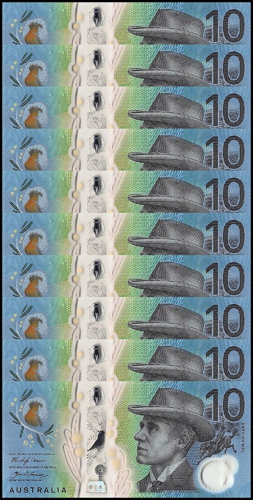 Australia 10 Dollars, 2017, P-63, UNC, Polymer X 10 PCS