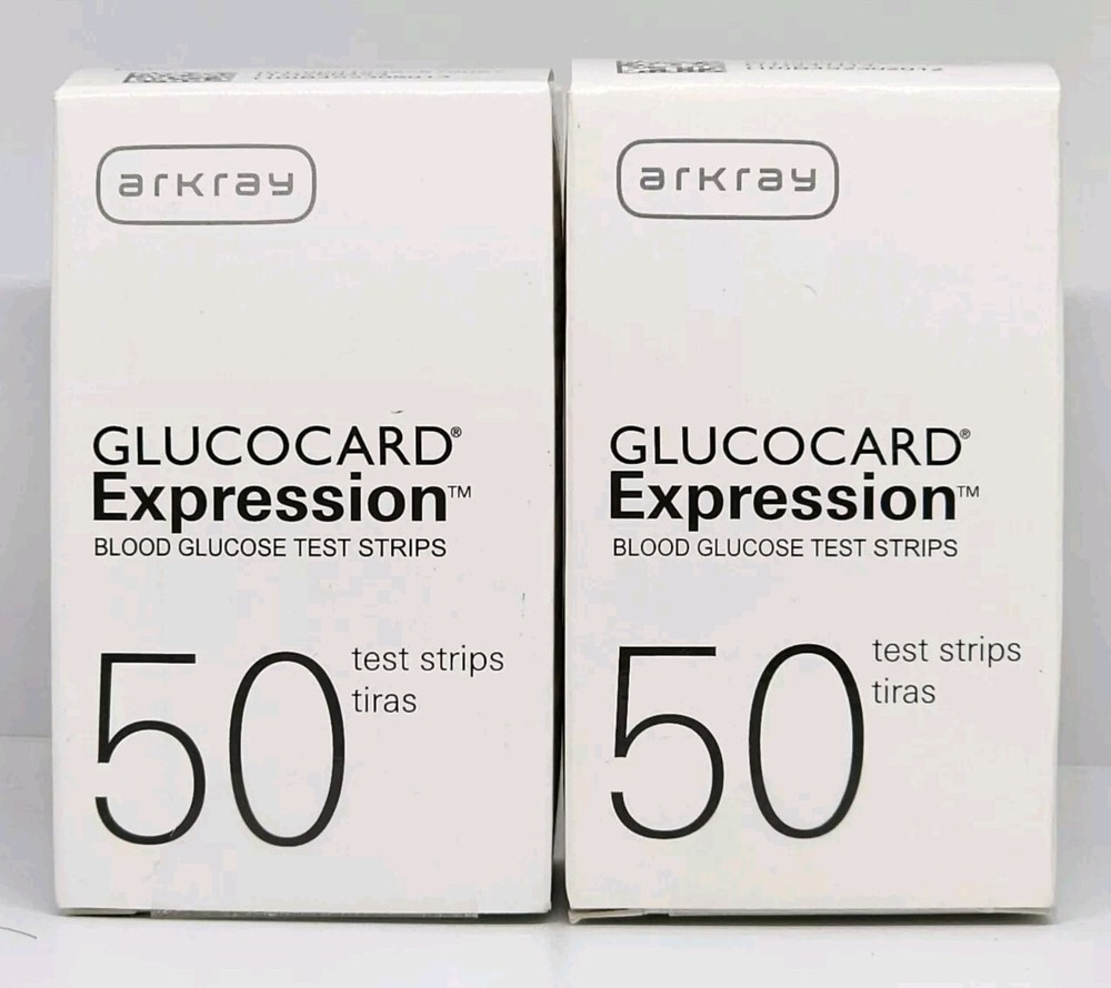 Arkray GLUCOCARD Expression Blood Glucose Test Strips 100 Strips Exp. 02/21/2026