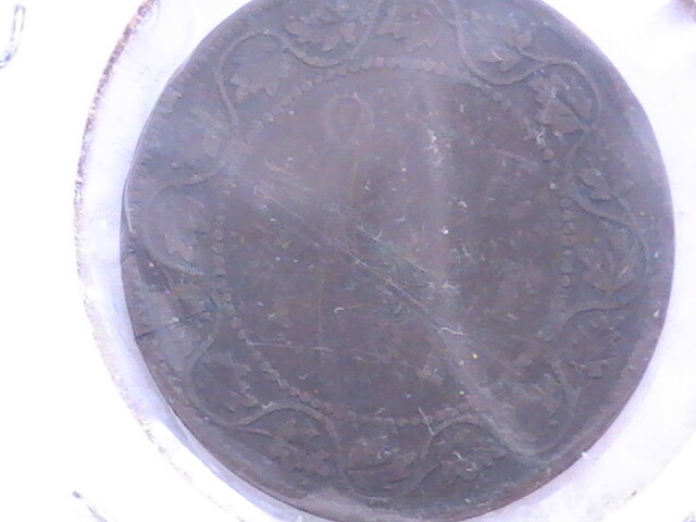 CANADA LARGE CENT 1901 COIN SCRATCHED ON OBVERSE