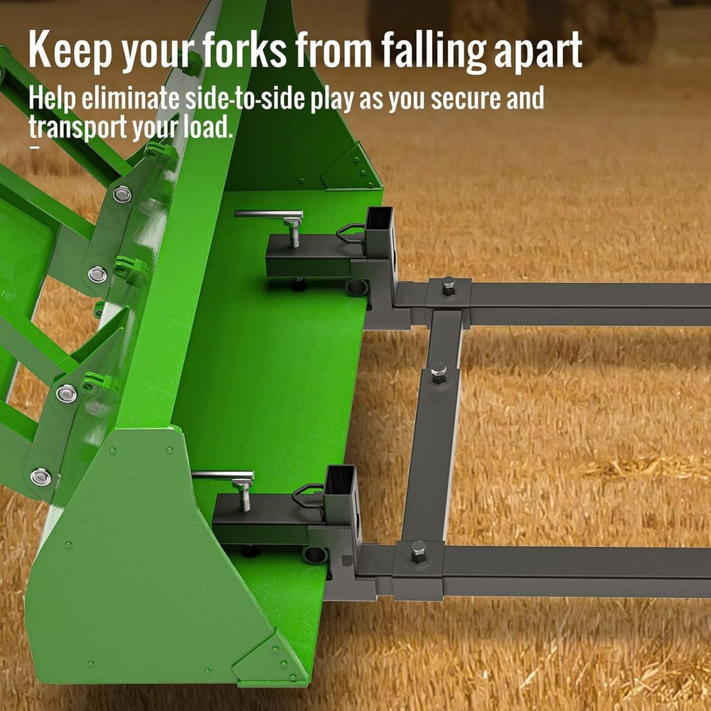 Pallet Forks Stabilizer Bar with Adjustable Length 13" to 23" - Durable Design