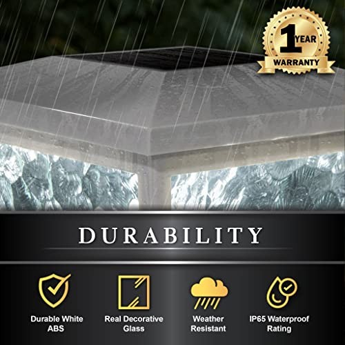 Fairmont Solar Post Cap, FS100W, White - High Performance, Energy Efficient,