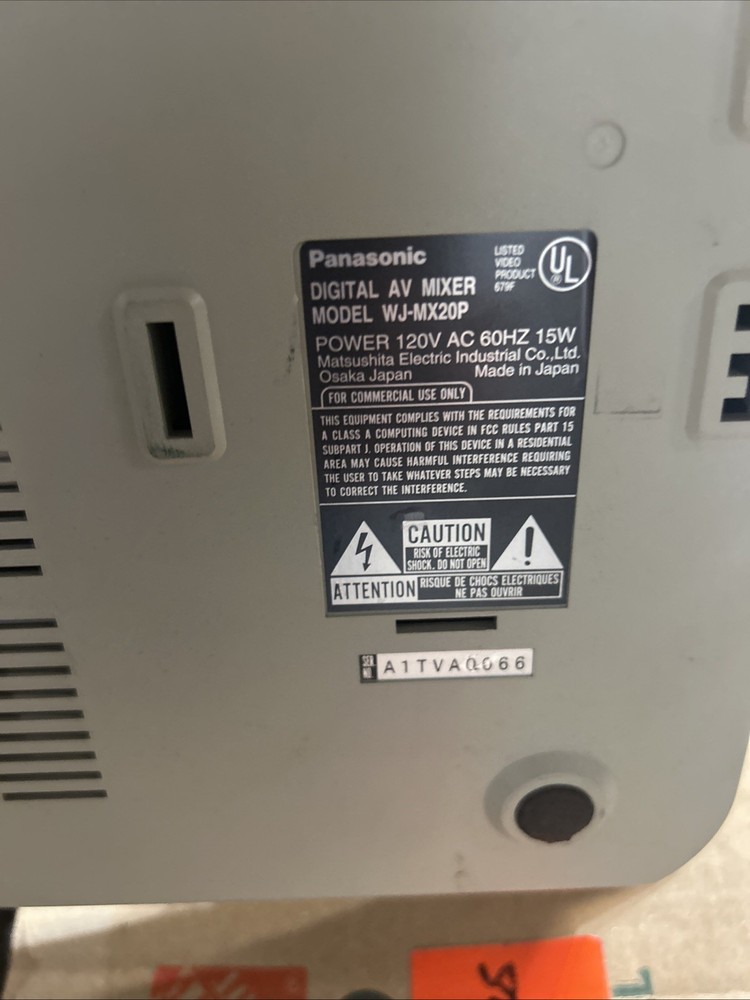 Panasonic Model WJ-MX20 Digital AV Mixer