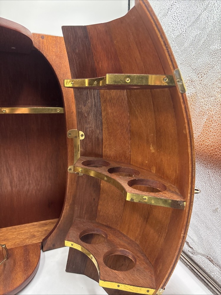 Mahogany Barrel Wine Rack / Wine Holder