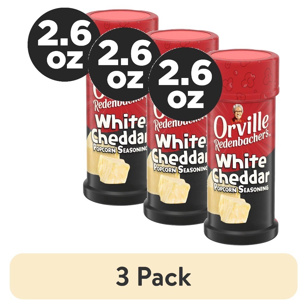 (3 pack) White Cheddar Flavored Popcorn Seasoning, 2.6 oz.