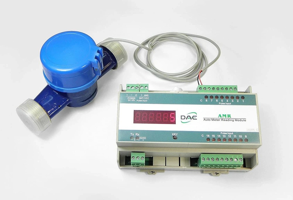 FlowTech MJn-200 2" Water Meter Pulse Output Plus Couplings and Gallons