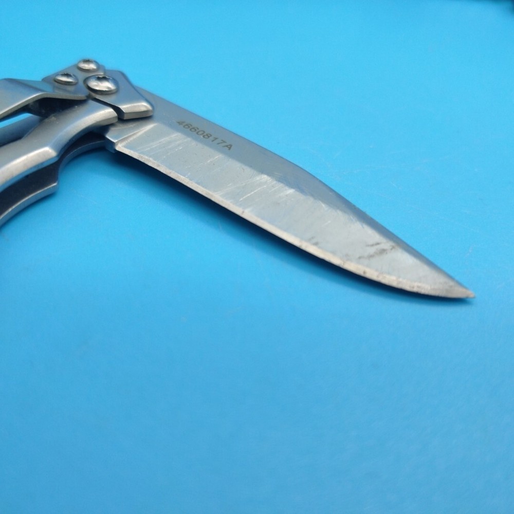 USED GERBER FOLDING PARAFRAME KNIFE SILVER BLADE