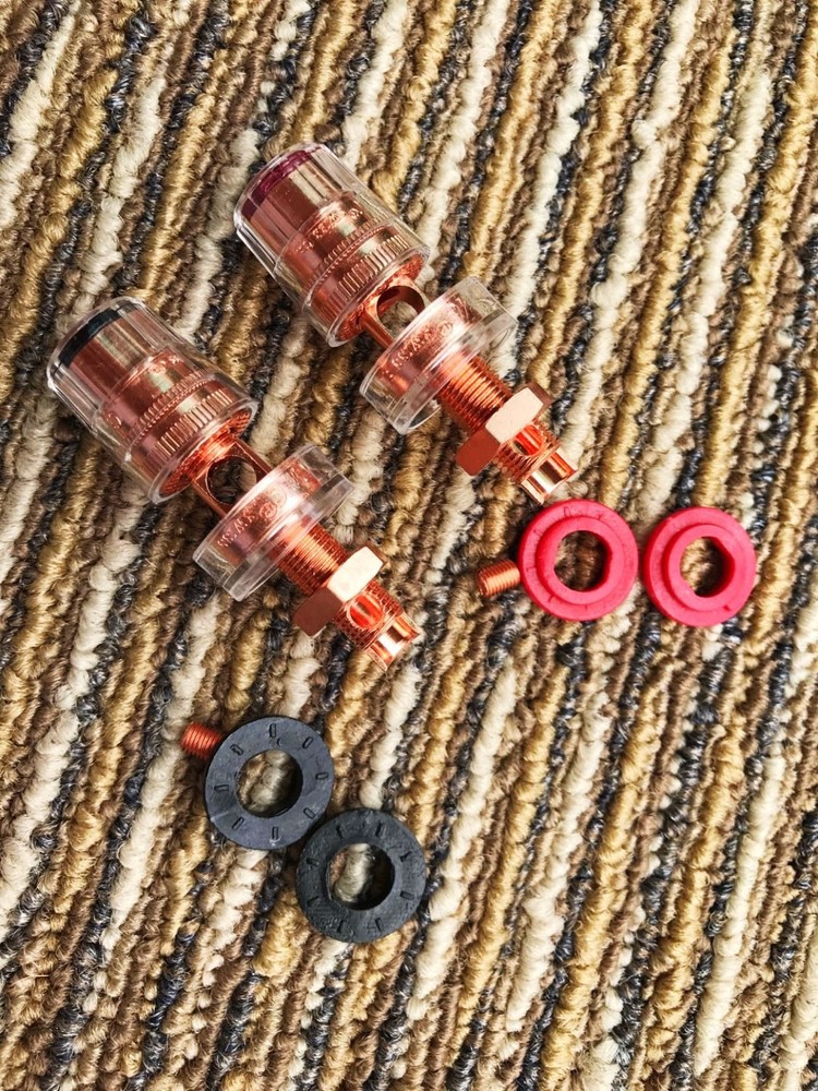 4PCS CMC-858-S-CU-R 7N Pure Copper Speaker Binding POST