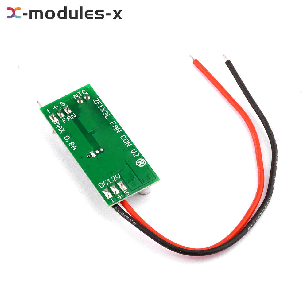 DC 12V Fan Temperature Control Speed Controller Module 2-Wire With Probe Cable
